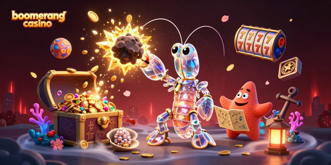Uživajte v boomerang casino z vznemirljivimi igralnimi avtomati, zlati bonusi in animiranim mestom.