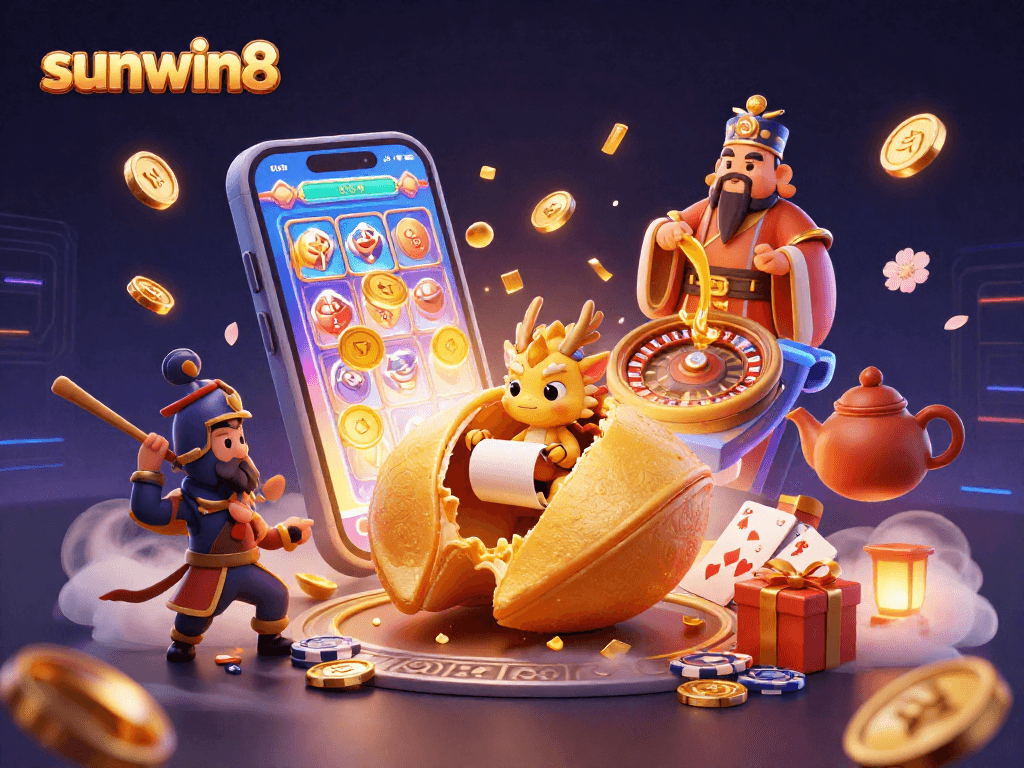 Experience the thrill of sunwin8 casino with a vibrant 3D portrayal of luck and fortune.