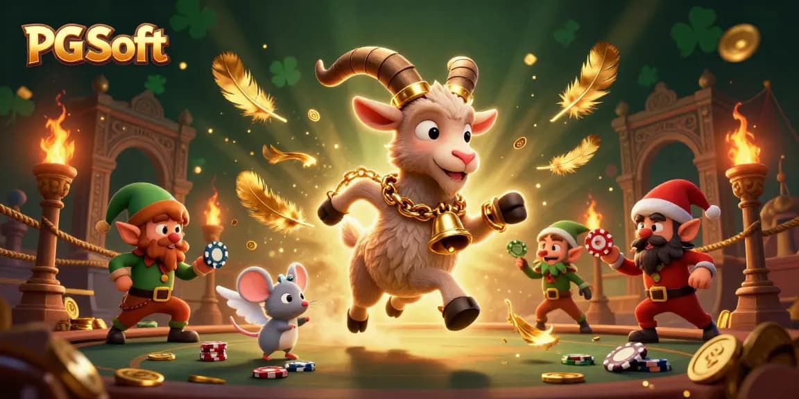 เล่นเกมสล็อต PG Soft กับฉากคาสิโนที่ตื่นเต้นสุดๆ พร้อมสัญลักษณ์และเหรียญทอง