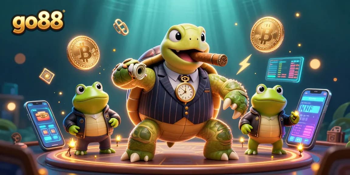 Join the excitement of go88 with colorful characters and dynamic casino elements in a thrilling scene.