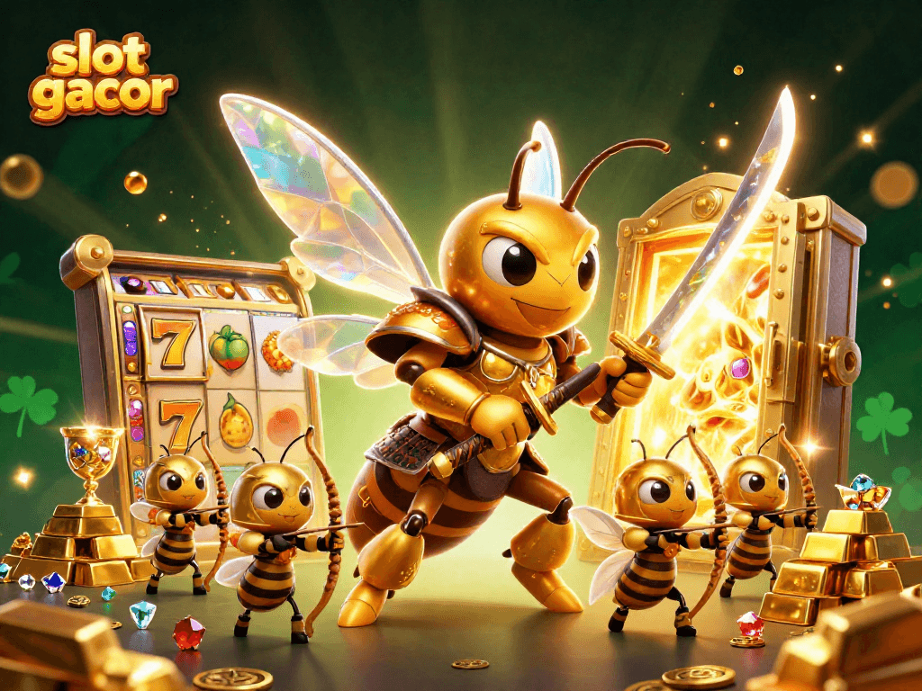 Experience thrilling slot gacor action with a golden hornet samurai amid dazzling jackpots.