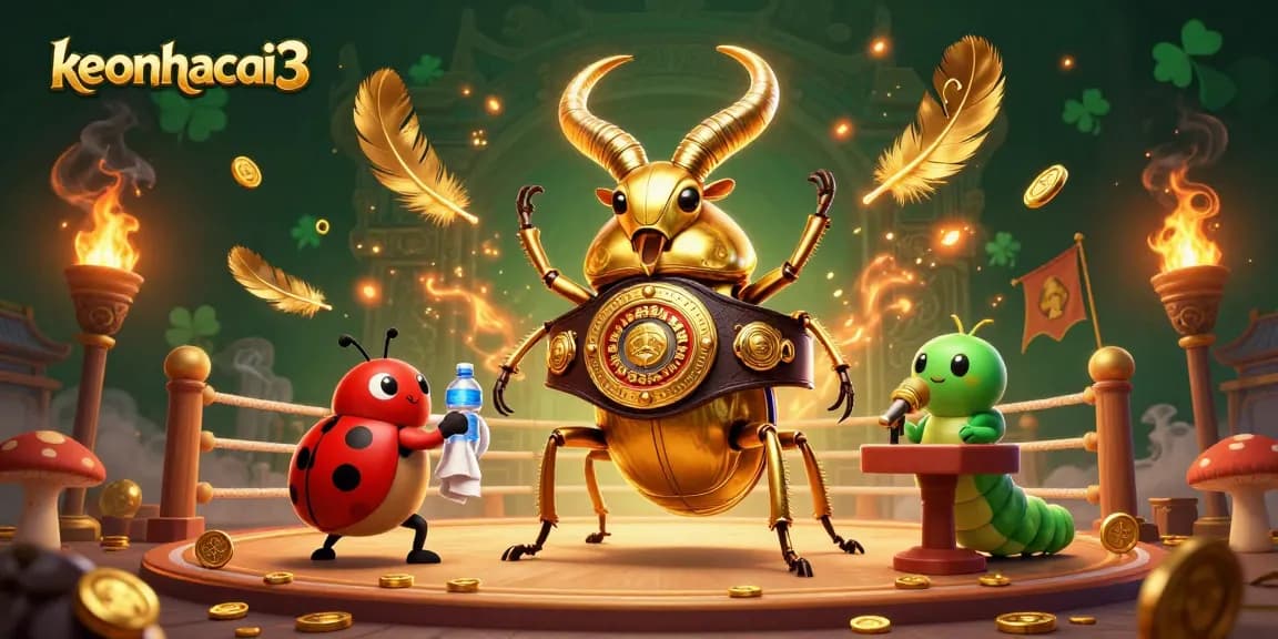 Experience the excitement of keonhacai3 with this dynamic 3D illustration showcasing remarkable casino elements and characters.