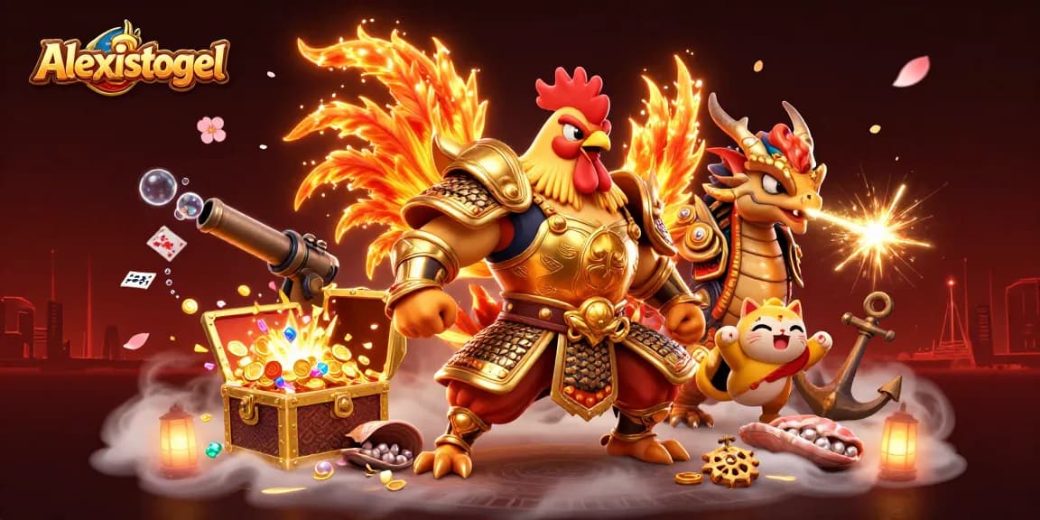 Alexistogel menghadirkan ilustrasi berwarna cerah dengan pahlawan ayam pejuang di arena judi