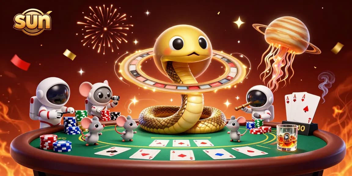 Experience thrilling online gaming action in the vibrant sun-lit scene with cosmic characters.