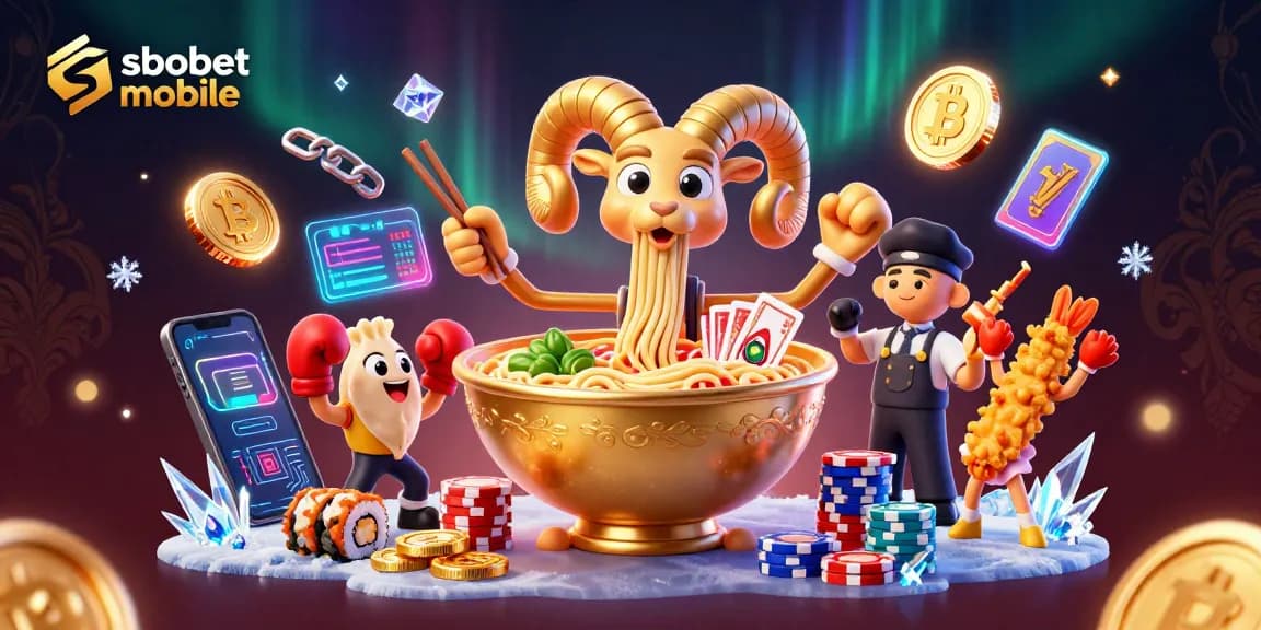 Engage in sbobet mobile action with vibrant characters dealing cards in a dynamic casino scene.