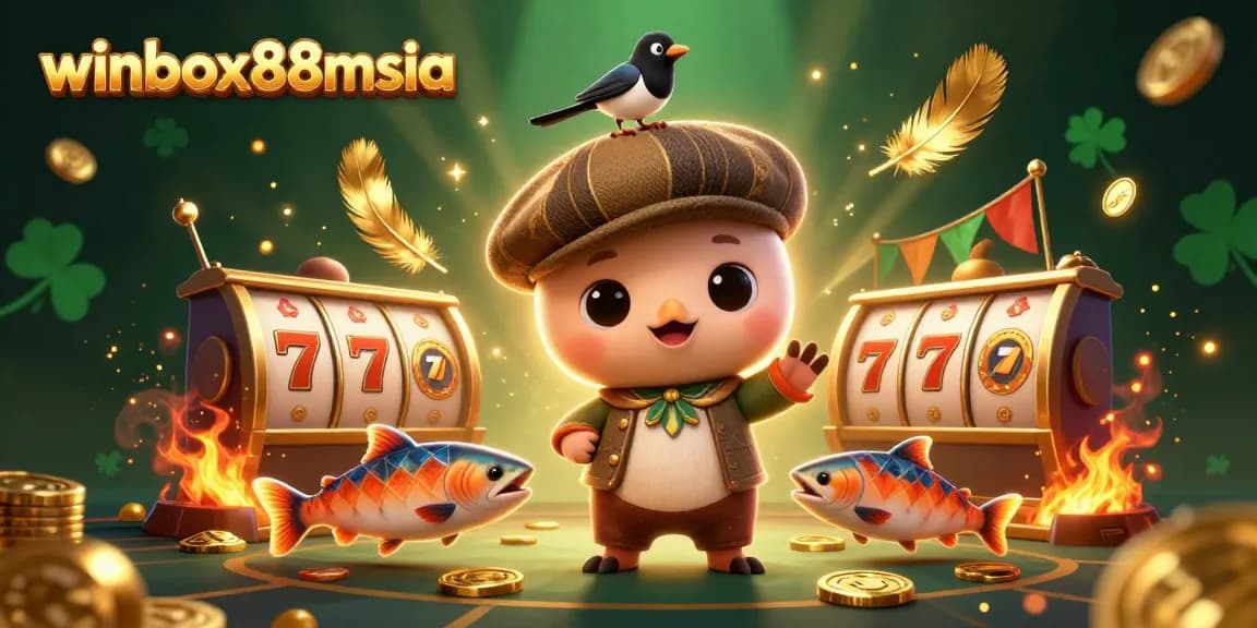 Engage with winbox88msia in a vibrant casino scene filled with charming characters and dynamic elements.