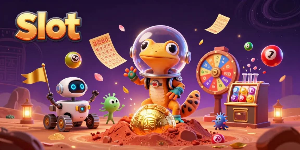 Slot menghadirkan petualangan kasino dengan alien dan permainan lotere yang menarik.