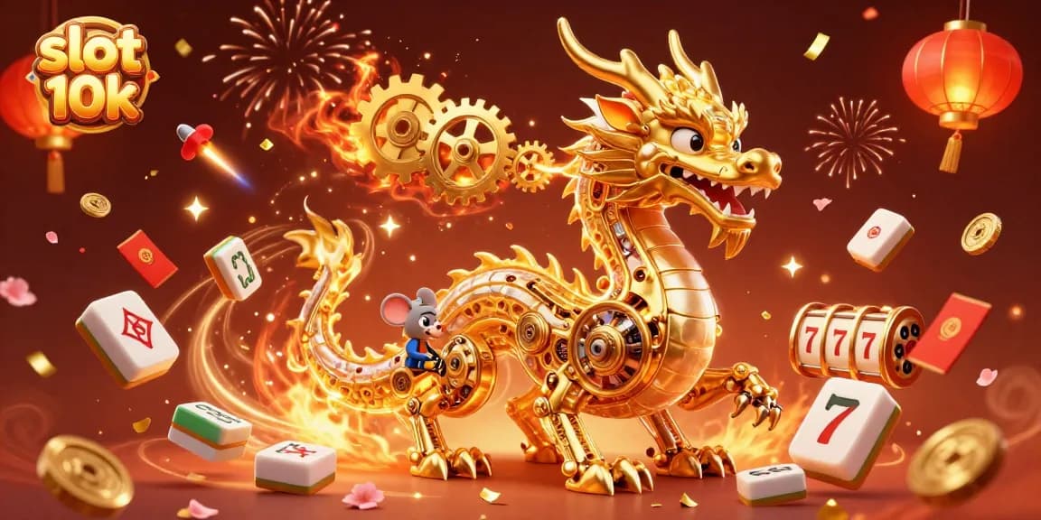 Engage in the excitement of slot 10k gameplay with a vibrant 3D casino scene featuring dynamic elements.
