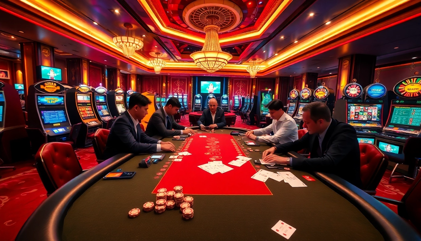 Experience the excitement of gambling at TRANG CHỦ BEM88 with vibrant casino graphics.