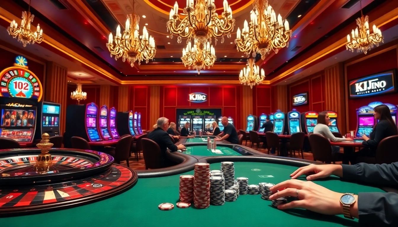 Experience the excitement of the KJC website at a luxurious casino with vibrant games.
