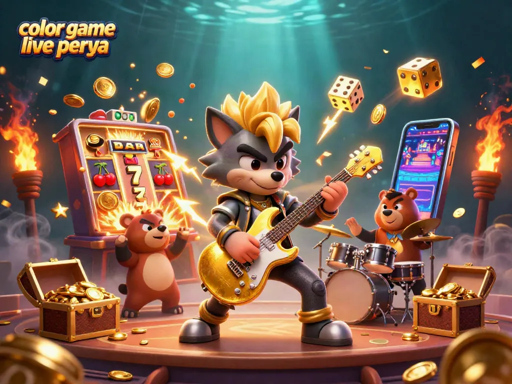 Experience the excitement of color game live perya with thrilling animated characters and vibrant casino elements.