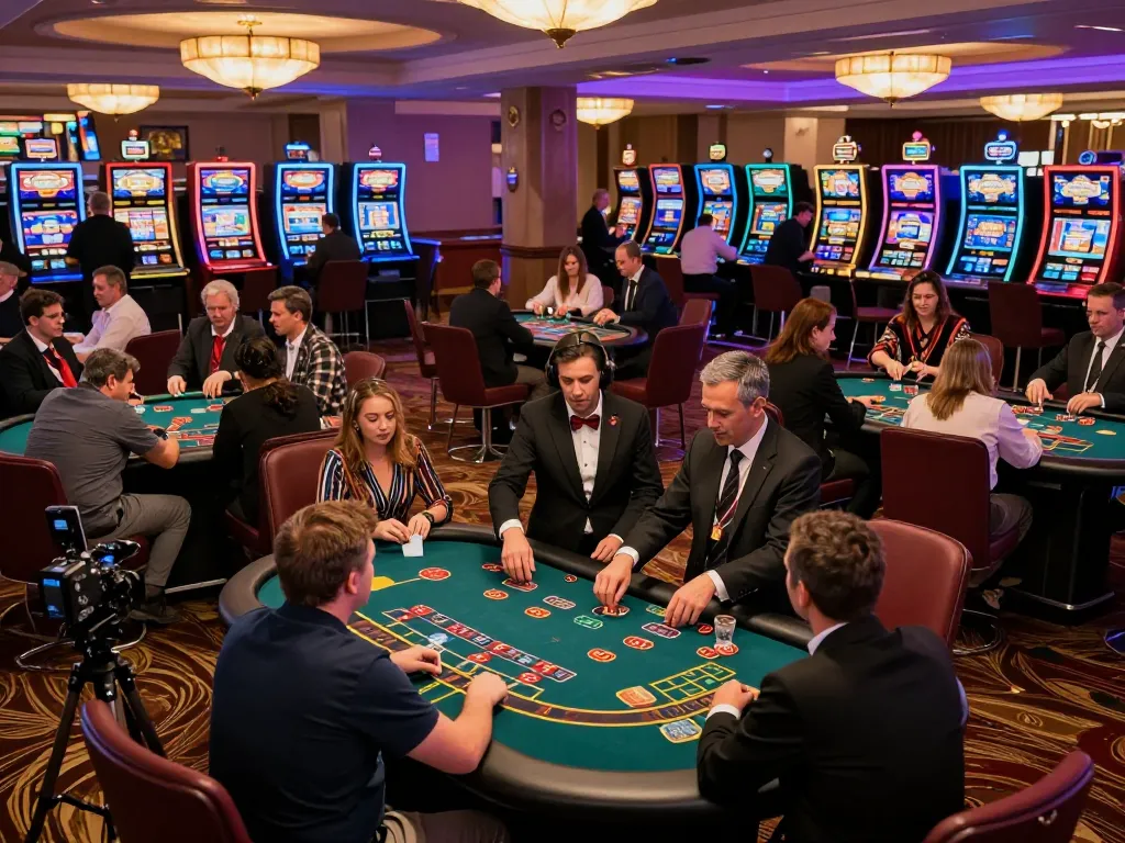 Players enjoying strategic blackjack games at MM88 casino, vibrant and lively atmosphere with engaging gameplay