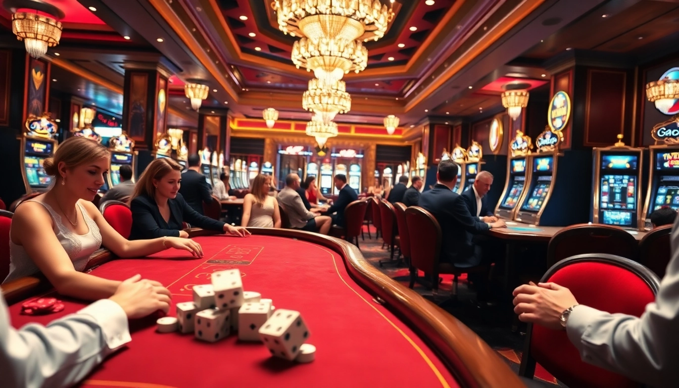 Exciting gameplay at 69VN with vibrant casino atmosphere, poker, and slot machines.