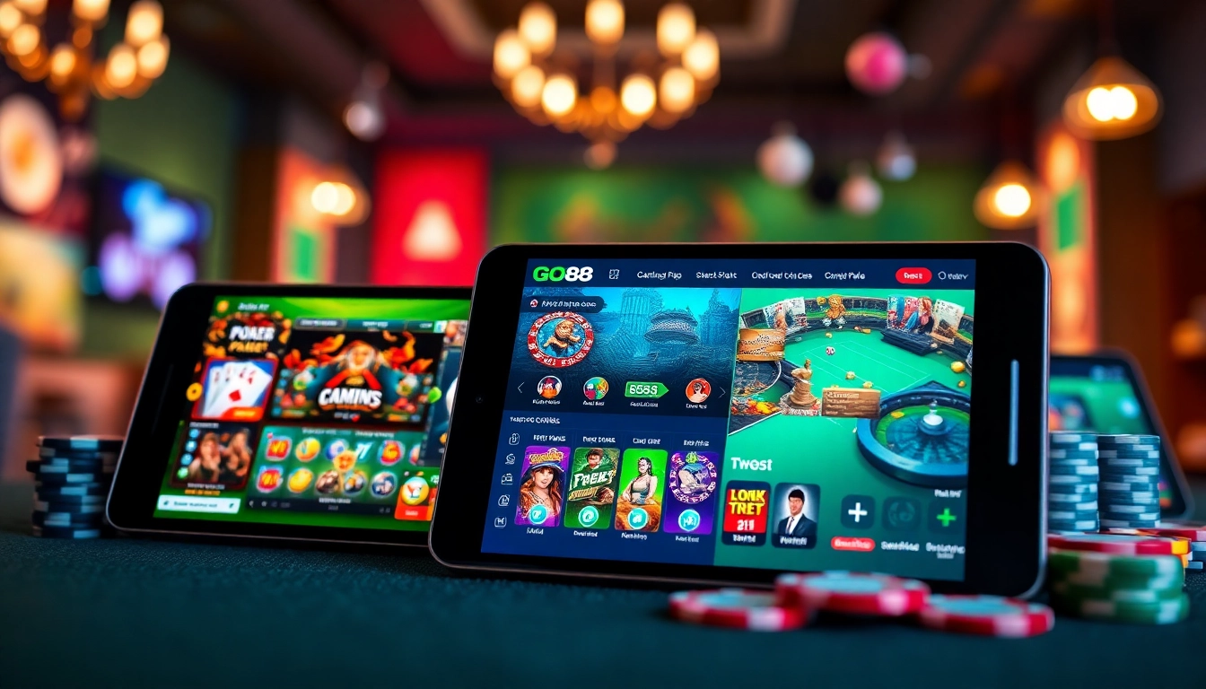 Engage with Tải GO88, featuring a vibrant display of gaming options and an inviting interface on mobile devices.
