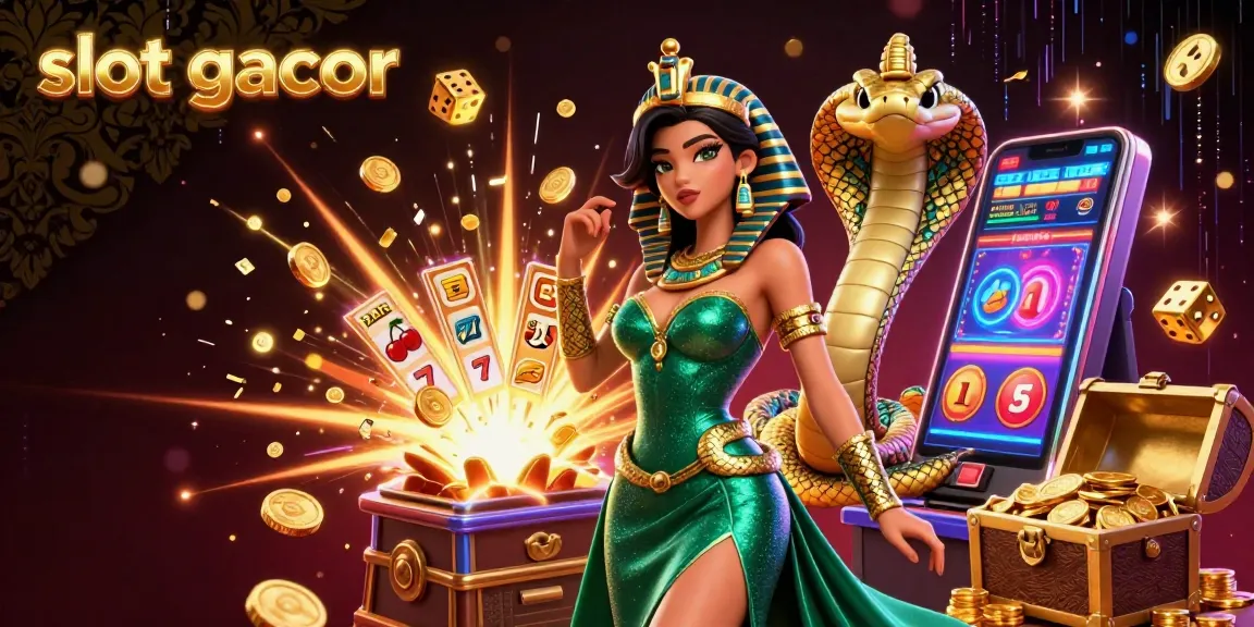 Experience slot gacor thrills with a stunning 3D woman, jackpot machines, and vibrant casino elements.
