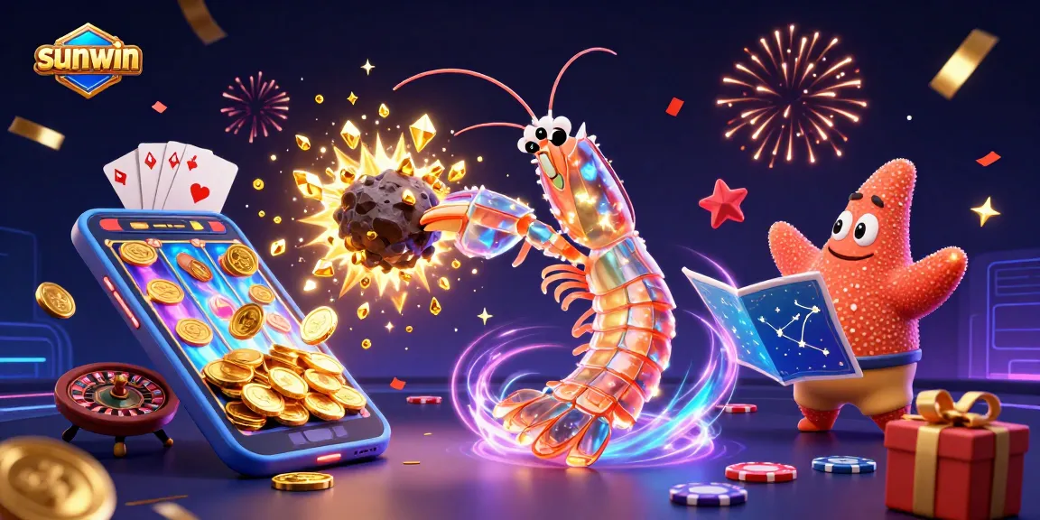 Enjoy thrilling gameplay at sunwin with a vibrant 3D casino illustration packed with action and excitement.