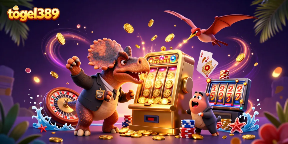 Experience togel389's jackpot thrills with dynamic characters and vibrant casino elements.