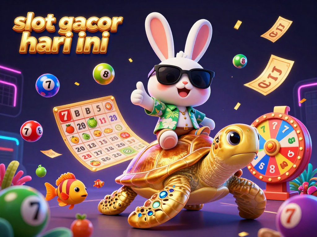 Experience winning excitement at slot gacor hari ini with vibrant 3D casino illustration full of colorful game elements.