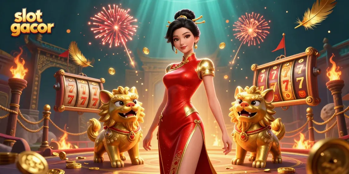 Rasakan kegembiraan di slot gacor dengan visual 3D yang cerah, tema Asia, dan elemen kasino yang hidup.