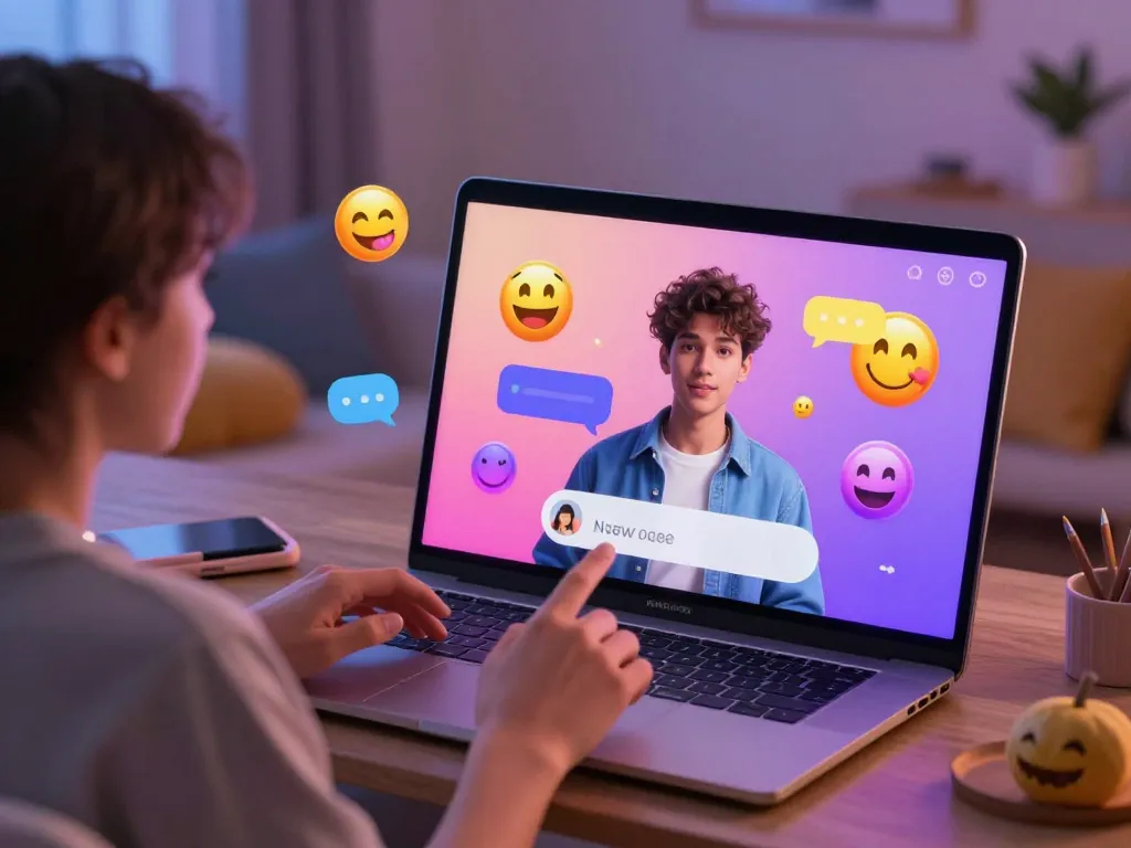 Engaging NSFW AI chat interaction on a digital device in a modern bedroom setting.