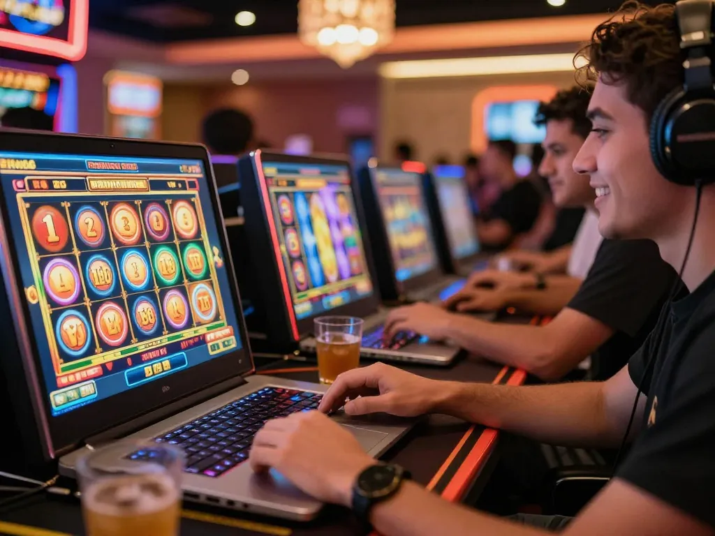 Rasakan kegembiraan slot online aman788 dengan gulungan berputar yang berwarna-warni dan sensasi permainan.
