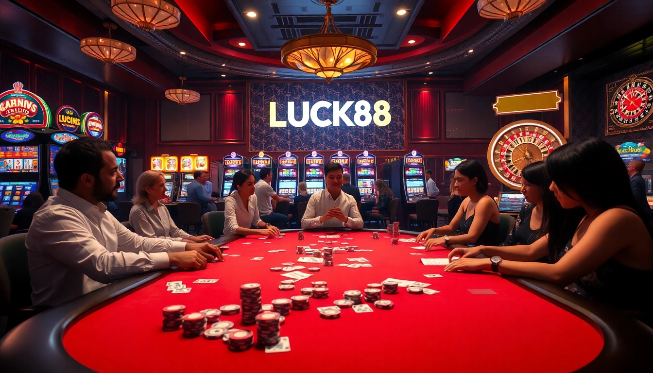 LUCK8 brings excitement to an upscale casino scene with poker and slot games.