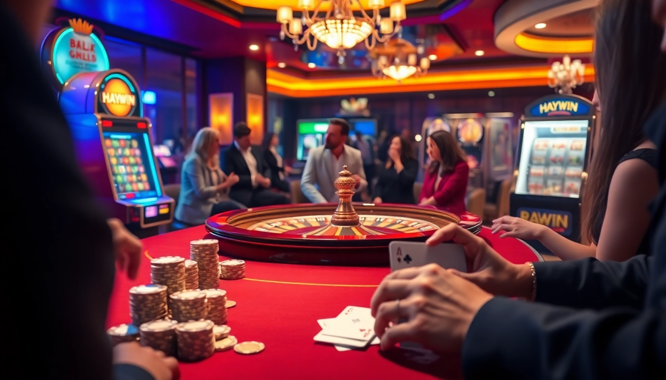 Experience the excitement at HAY.WIN as players win big at a luxurious casino table.