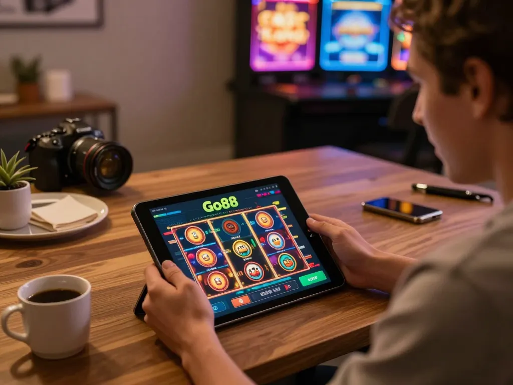 Engaging session on Go88 app showcasing online casino excitement and colorful slot games.