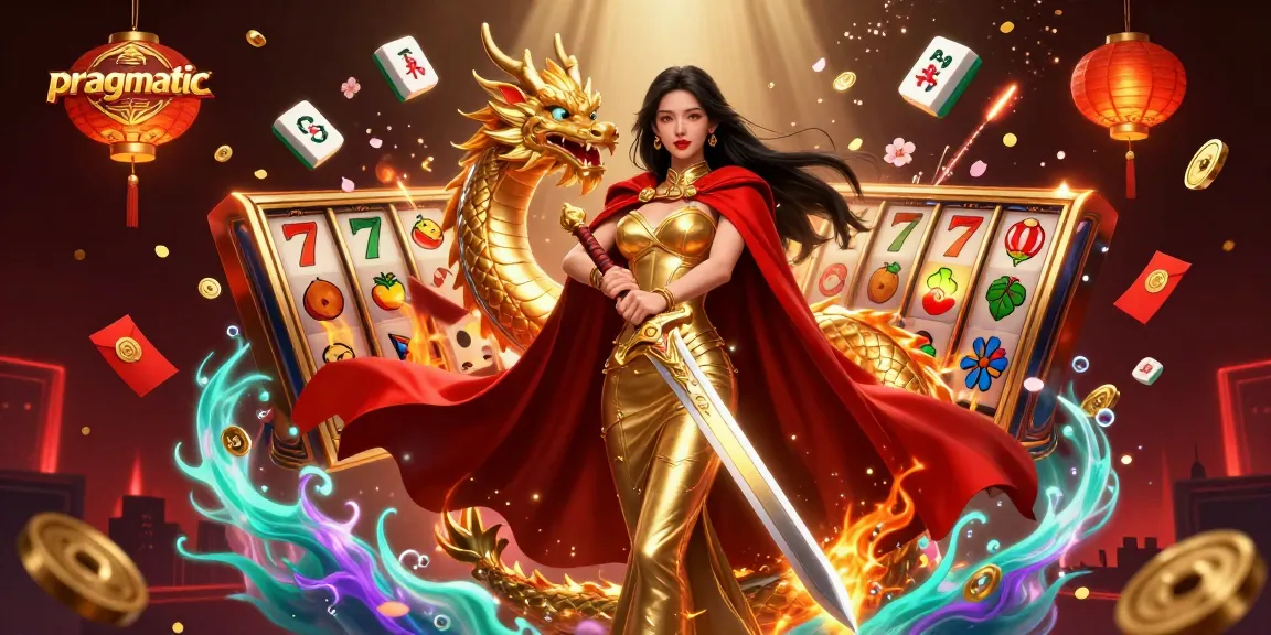 Engage with pragmatic slot reels amidst a vibrant Asian casino scene rich in visuals.