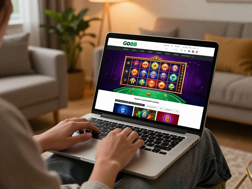 Engaging with Go88's vibrant online casino platform while practicing responsible gambling strategies.