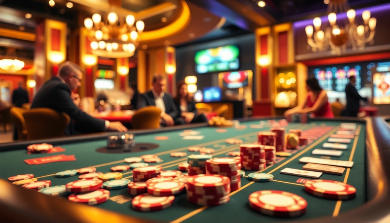 Spiele casino spielen online mit aufregendem Tischspiel und bunten Chips.
