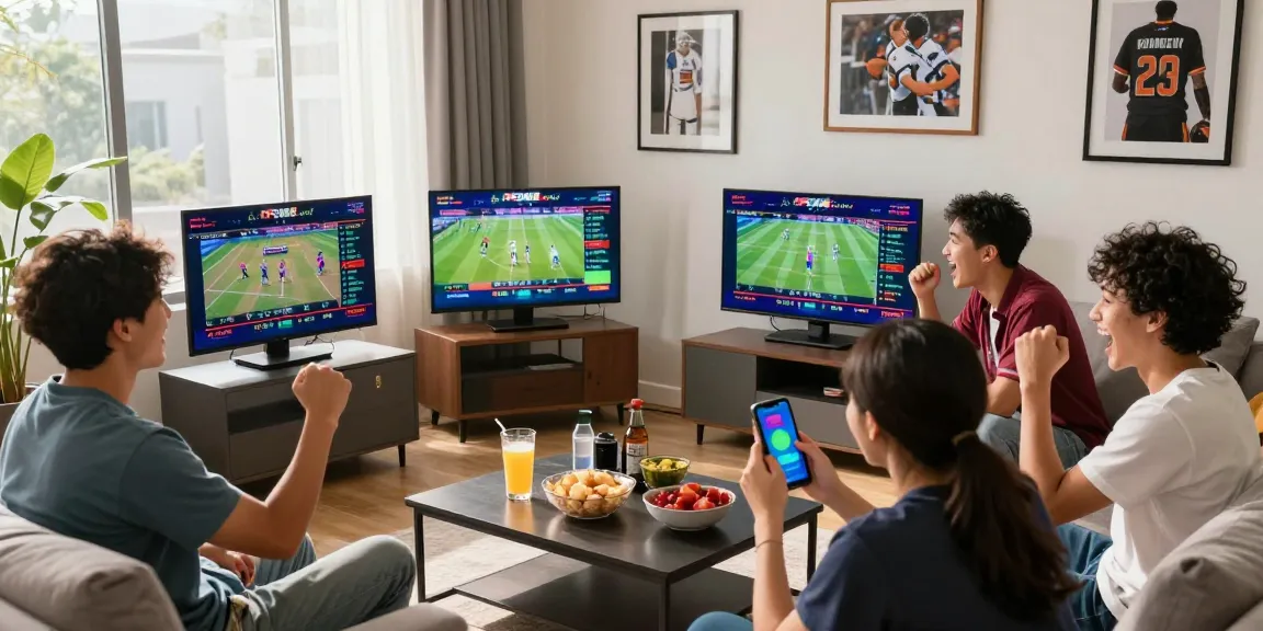 Exciting betting scene at home showcasing friends enjoying sports while using OPEN88.COM for online betting.