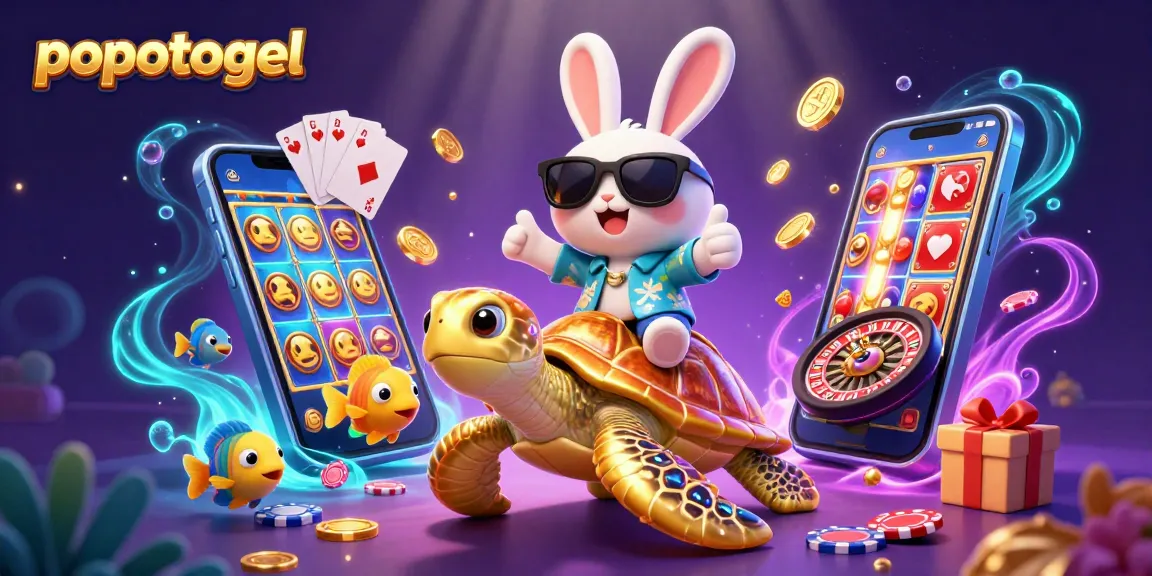 Engage with popotogel by enjoying a vibrant underwater casino adventure with a lucky rabbit and golden turtle