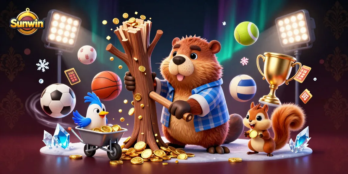 Engage with Sunwin's exciting world of online gaming with vibrant characters and dynamic casino elements.