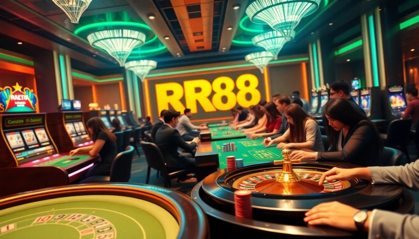 Players enjoying thrilling games at Nhà Cái RR88, showcasing excitement and professional gambling.