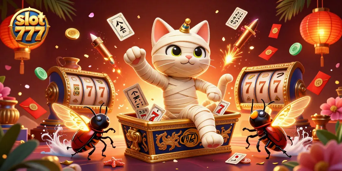 Engage in exciting gameplay with the colorful slot 777 themed casino scene filled with vibrant characters and elements.