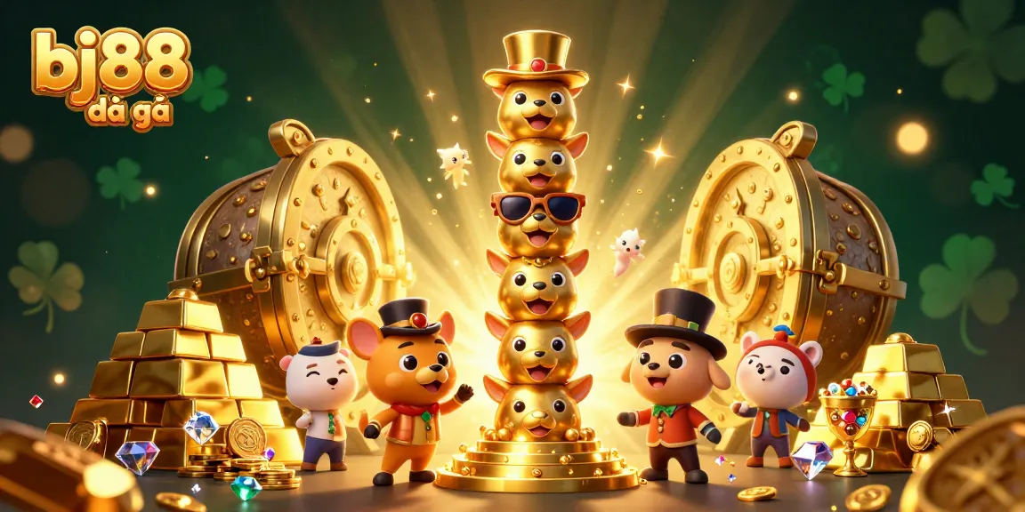 Experience the thrill of bj88 đá gà in this vibrant 3D illustration filled with excitement and action.