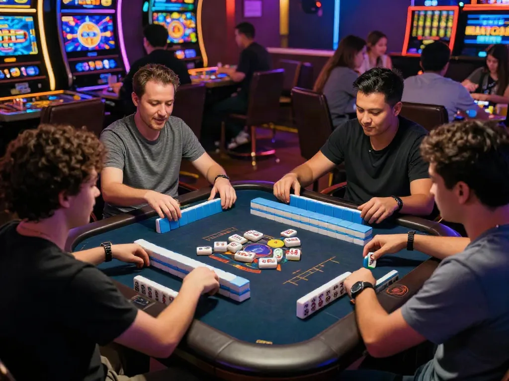 Pengalaman seru bermain mahjong slot di kasino dengan pemain beragam.