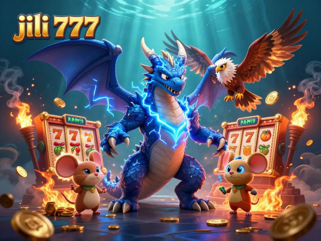 Engage in thrilling gameplay with jili 777 as dynamic casino elements surround powerful characters in action.