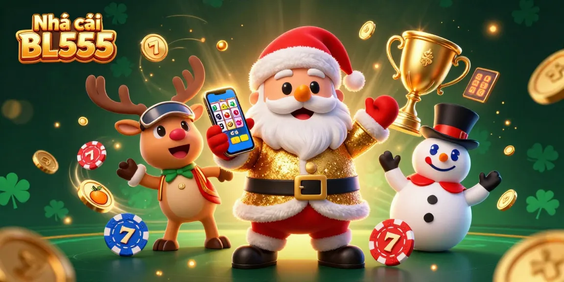 Spin and win at Nhà cái BL555's exciting slot games with Santa and friends.