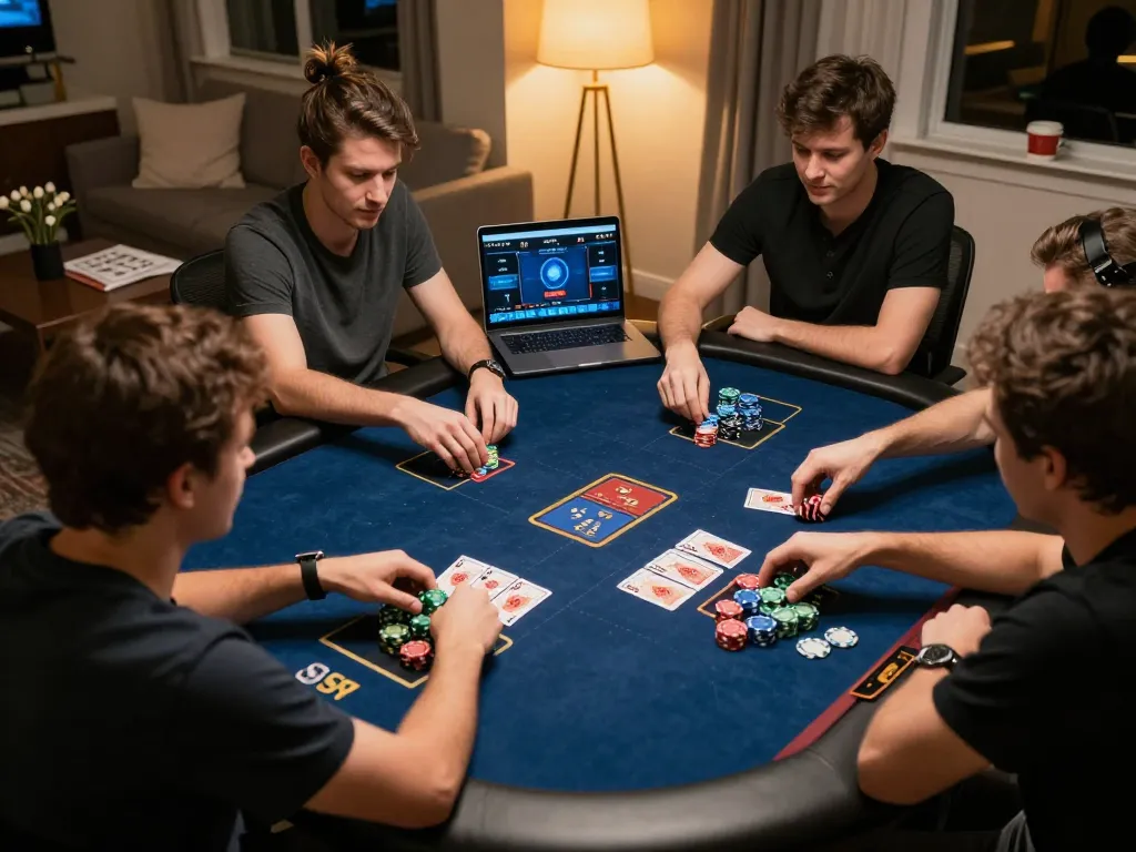 Players engaged in online poker from home while using the SC88 platform for a thrilling gaming experience.