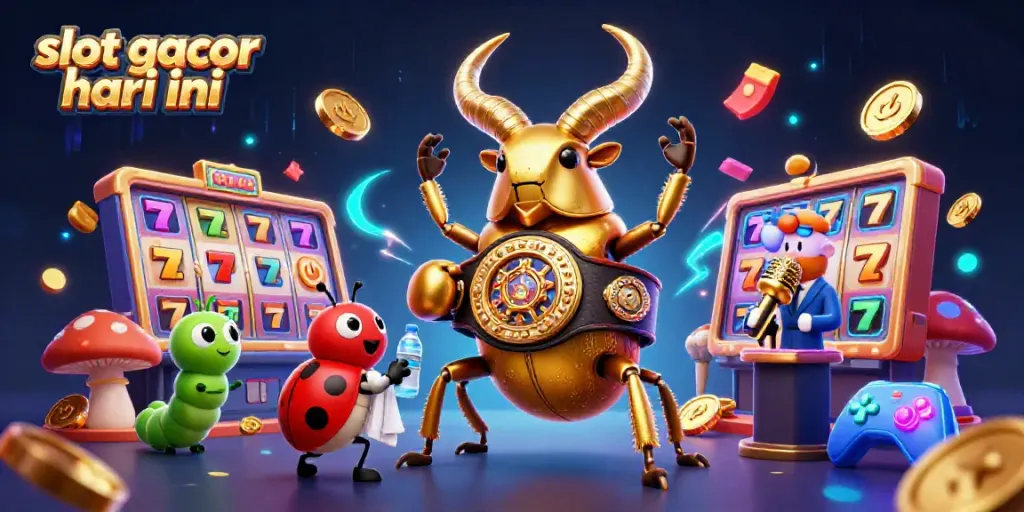 Engage in slot gacor hari ini with lively casino characters and vibrant slot elements.