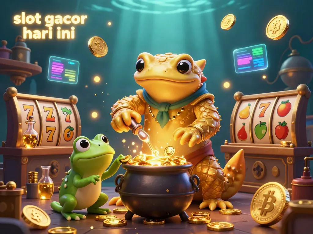 Experience the thrill of 'slot gacor hari ini' with dynamic 3D interactions and vibrant casino elements.