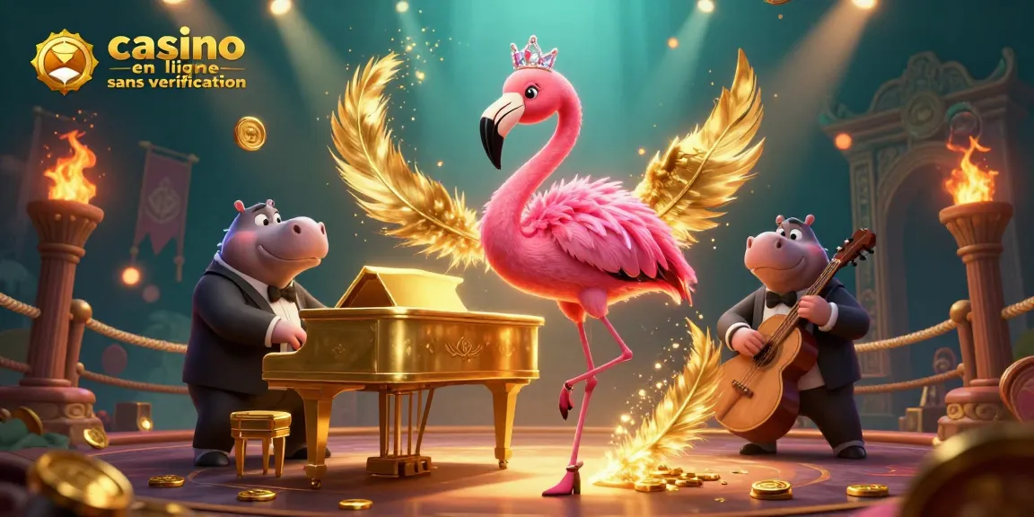 Jouez à des jeux passionnants au casino en ligne sans vérification avec un chanteur flamant et une ambiance engageante.