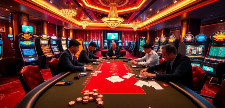 Experience the excitement of gambling at TRANG CHỦ BEM88 with vibrant casino graphics.