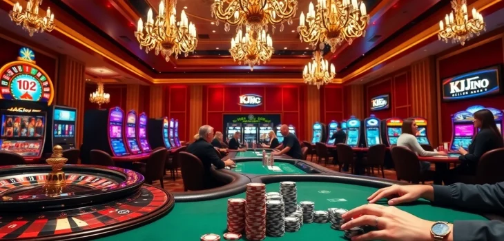 Experience the excitement of the KJC website at a luxurious casino with vibrant games.