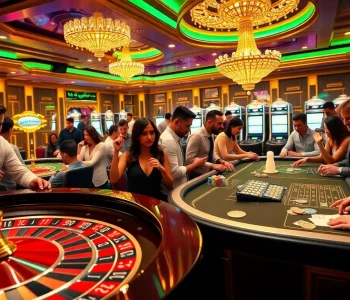 Players engaging at a BL555 casino table, showcasing excitement and strategy in a vibrant gaming atmosphere.