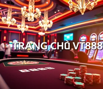 Players enjoying the thrilling atmosphere of TRANG CHỦ VT88 at a luxurious casino with vibrant games.