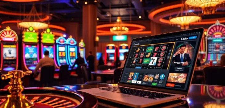 Experience thrilling slot online action with vibrant casino visuals, showcasing exciting gameplay and immersive environments.