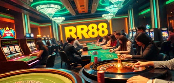 Players enjoying thrilling games at Nhà Cái RR88, showcasing excitement and professional gambling.